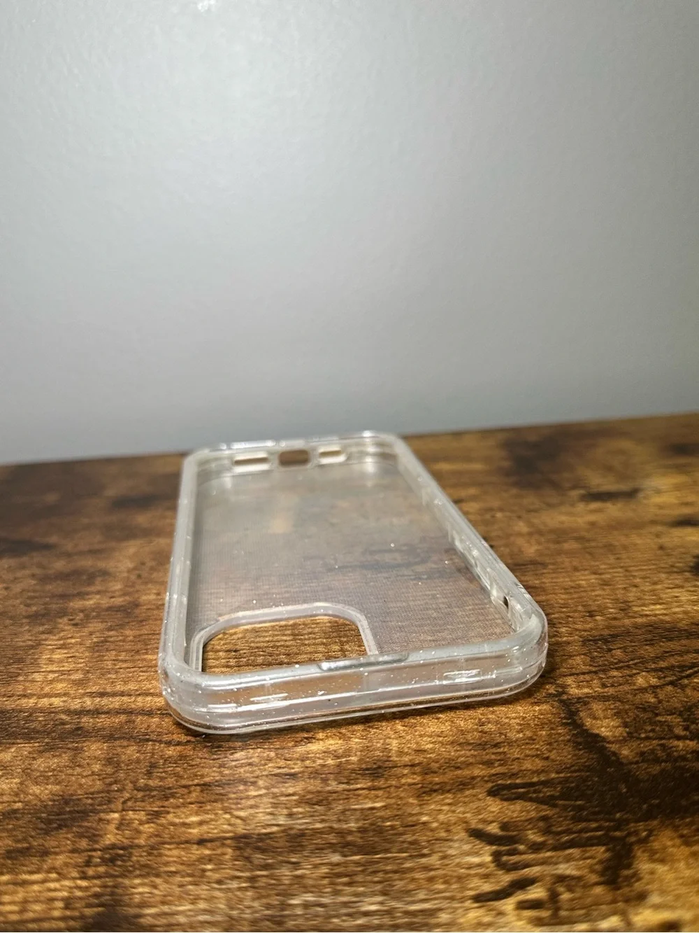 Clear sparkly iPhone 14 Pro Max Case (two pieces)